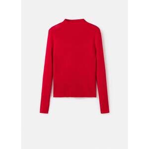 MANGO - Fitted sweater with perkins neck red - S - Woman